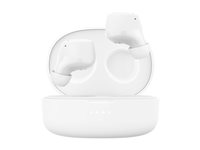 Belkin SoundForm Bolt - True wireless-hodetelefoner med mikrofon - i øret - Bluetooth - hvit AUC009BTWH
