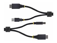 StarTech.com 10ft (3m) HDMI and USB 5Gbps KVM Cable - Tastatur / video / musekabel (KVM) - HDMI, USB-type A (hann) til HDMI, USB Type B (hann) - 3 m - 4K 60Hz støtte, HDR10-støtte - svart HU12210-KVM-CABLE