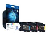 Brother LC1280XL Rainbow-Pack - Gul, cyan, magenta - original - blister med akustisk / elektromagnetisk alarm - blekkpatron - for Brother MFC-J5910DW, MFC-J6510DW, MFC-J6710DW, MFC-J6910DW LC1280XLRBWBPDR