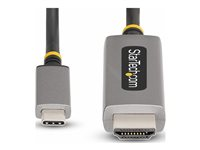 StarTech.com 10ft (3m) USB-C to HDMI Adapter Cable, 8K 60Hz, 4K 144Hz, HDR10, USB Type-C to HDMI 2.1 Video Converter Cable, USB-C DP Alt Mode/USB4/Thunderbolt 3/4 Compatible - USB-C Laptop to HDMI Monitor (136B-USBC-HDMI213M) - Adapterkabel - 24 pin USB-C hann til HDMI hann - 3 m - romgrå - aktiv, 8K 60Hz støtte, 4K 144Hz støtte 136B-USBC-HDMI213M
