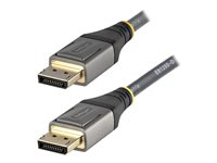 StarTech.com 16ft (5m) VESA Certified DisplayPort 1.4 Cable, 8K 60Hz HDR10, Ultra HD 4K 120Hz DP Video Cable, DisplayPort to DisplayPort Cable, DP Cord for Monitors/Displays, M/M - DP 1.4 Cable with Latches (DP14VMM5M) - DisplayPort-kabel - DisplayPort (hann) til DisplayPort (hann) - DisplayPort 1.4 - 5 m - 4 K 120 Hz (3840 x 2160) støtte, 8 K 60 Hz (7680 x 4320) støtte, formstøpt, passiv - svart, grå DP14VMM5M