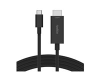Belkin Connect - Adapterkabel - 24 pin USB-C hann til HDMI hann - 2 m - svart - 8K 60Hz støtte, Støtte for DP Alt-modus, passiv AVC012BT2MBK