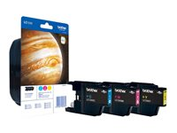 Brother LC1240 Rainbow-Pack - Gul, cyan, magenta - original - blister med akustisk / elektromagnetisk alarm - blekkpatron - for Brother DCP-J525, J725, J925, MFC-J430, J5910, J625, J6510, J6710, J6910, J825 LC1240RBWBPDR