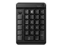 HP 435 - Tastegruppe - 9 programmerbare taster, lav profil tastereise, utskiftbare tastaturkapper med klistremerker - trådløs - Bluetooth 5.3 - Engelsk - jakksvart 7N7C3AA#ABB