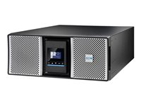 Eaton 9PX G2 9PX11KIRTNG2 - UPS (rackmonterbar/ekstern) - AC 200/208/220/230/240 V - 11000 watt - 11000 VA - enkeltfase - 9 Ah - Ethernet 10/100/1000, RS-232, USB - utgangskontakter: 17 - PFC - 4U - 19" - svart, sølv 9PX11KIRTNG2