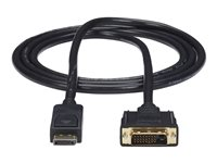 StarTech.com DisplayPort to DVI Cable - 6ft / 2m - 1920 x 1200 - M/M – DP to DVI Adapter Cable – Passive DisplayPort Monitor Cable (DP2DVI2MM6) - Adapterkabel - DVI-D (hann) til DisplayPort (hann) - 1.8 m - svart DP2DVI2MM6