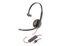 Poly Blackwire C3210 - Blackwire 3200 Series - hodesett - on-ear - kablet - USB-A - svart - Skype Certified, Cisco Jabber Certified, Avaya Certified 77R24A6