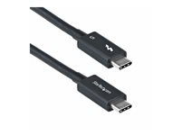 StarTech.com 1.5ft (50cm) Thunderbolt 5 Cable, 80Gbps/120Gbps, Certified - Thunderbolt-kabel - Thunderbolt 5 (hann) til Thunderbolt 5 (hann) - USB4 / Thunderbolt 3 / Thunderbolt 4 / Thunderbolt 5 / DisplayPort 2.1 - 50 cm - 4K-støtte, 8K-støtte, passiv, USB Power Delivery (240 W) - svart TBLT5MM50CM240W