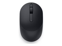 Dell Silent Mouse MS355 - Mus - høyre- og venstrehåndet - optisk LED - 3 knapper - trådløs - 2.4 GHz, Bluetooth 5.1 LE - USB trådløs mottaker - svart - med 3 års Advanced Exchange Service MS355-BLK-EMEA