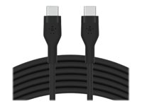 Belkin BoostCharge - USB-kabel - 24 pin USB-C (hann) til 24 pin USB-C (hann) - 3 m - svart CAB009BT3MBK