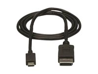 StarTech.com 3ft/1m USB C to DisplayPort 1.2 Cable 4K 60Hz, USB-C to DisplayPort Adapter Cable HBR2, USB Type-C DP Alt Mode to DP Monitor Video Cable, Compatible with Thunderbolt 3, Black - USB-C Male to DP Male (CDP2DPMM1MB) - DisplayPort-kabel - 24 pin USB-C (hann) til DisplayPort (hann) - Displayport 1.2/Thunderbolt 3 - 1 m - støtte for 4K 60 Hz (3840 x 2160) - svart - for P/N: TB33A1C, TB3DK2DPM2, TB3DKDPMAW, TB3DKDPMAWUE, TB3DOCK2DPPD, TB3DOCK2DPPU CDP2DPMM1MB