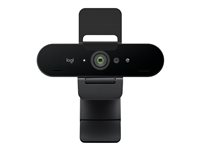 Logitech BRIO 4K - Direktestrømningskamera - farge - 13 000 000 piksler - 3840 x 2160 - lyd - USB-C 960-001746