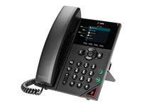 Poly VVX 250 - VoIP-telefon - treveis anropskapasitet - SRTP, SIP, SDP, RTP - 4 linjer - svart - statslig GSA - TAA-samsvar 89B64AA#AC3