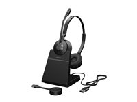 Jabra Engage 55 SE Stereo - Hodesett - on-ear - DECT - trådløs - USB-A via DECT adapter - UC-sertifisert 9659-415-111