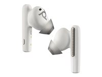 Poly Voyager Free 60 UC - True wireless-hodetelefoner med mikrofon - i øret - Bluetooth - aktiv støydemping - USB-A via Bluetooth-adapter - sandhvit - Zoom Certified 7Y8L3AA