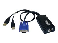 Eaton Tripp Lite Series USB (2) Server Interface Unit Virtual Media KVM Switch HD15 USB RJ45 - Tastatur / video / mus / USB-adapter - HD-15 (VGA) (hann) til USB, RJ-45 B078-101-USB2