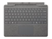Microsoft Surface Pro Keyboard - Tastatur - med styrepute, akselerometer, lagrings- og ladebakke for Surface Slim Pen 2 - platina - for Surface Pro 10 for Business 8XB-00194