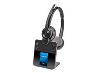 Poly Savi 8420 Office - Savi 8400 series - hodesett - on-ear - DECT / Bluetooth - trådløs - aktiv støydemping - svart 8L5B2AA#ABB