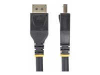 StarTech.com 25ft (7m) VESA-Certified Active DisplayPort 1.4 Cable, DP8K w/HBR3/HDR10/MST/DSC 1.2/HDCP 2.2, 8K 60Hz, 4K 120Hz Video - Active DP 1.4 Cable M/M (DP14A-7M-DP-CABLE) - DisplayPort-kabel - DisplayPort (hann) til DisplayPort (hann) - DisplayPort 1.4 - 7 m - Active Copper Cable, aktiv, 4K-støtte, 8K-støtte - svart DP14A-7M-DP-CABLE