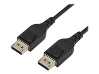StarTech.com 6ft/2m VESA Certified DisplayPort 1.4 Cable, 8K 60Hz HBR3 HDR, Super UHD DisplayPort to DisplayPort Monitor Cord, Ultra HD 4K 120Hz DP 1.4 Slim Video Cable M/M DP Connectors - DP 1.4 Latching Cable - DisplayPort-kabel - DisplayPort (hann) låst til DisplayPort (hann) låst - DisplayPort 1.4 - 2 m - 8K-støtte - svart - for P/N: CDP2DPHD, SV231QDPU34K, TB32DP14 DP14MM2M