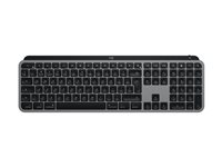 Logitech Master Series MX Keys S for Mac - Tastatur - full size - bakbelysning - trådløs - Bluetooth LE - AZERTY - Fransk - romgrå 920-011625