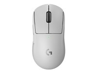 Logitech G PRO X SUPERLIGHT 2 - Mus - optisk - 5 knapper - trådløs - 2.4 GHz - USB Logitech LIGHTSPEED-mottaker - hvit 910-006639
