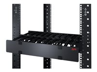 APC Horizontal Cable Manager Single-Sided with Cover - Rackkabelstyringspanel med deksel - svart - 1U - TAA-samsvar - for P/N: SMTL1000RMI2UC, SMX1000C, SMX1500RM2UC, SMX1500RM2UCNC, SMX750C, SMX750CNC AR8612