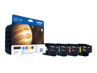 Brother LC1240 Value-Pack - Svart, gul, cyan, magenta - original - blister med akustisk / elektromagnetisk alarm - blekkpatron - for Brother DCP-J525, J725, J925, MFC-J430, J5910, J625, J6510, J6710, J6910, J825 LC1240VALBPDR
