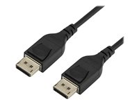 StarTech.com 3ft/1m VESA Certified DisplayPort 1.4 Cable, 8K 60Hz HBR3 HDR, Super UHD DisplayPort to DisplayPort Monitor Cord, Ultra HD 4K 120Hz DP 1.4 Slim Video Cable M/M DP Connectors - DP 1.4 Latching Cable - DisplayPort-kabel - DisplayPort (hann) låst til DisplayPort (hann) låst - DisplayPort 1.4 - 1 m - 8K-støtte - svart - for P/N: CDP2DPHD, CDP2DPVGA, SV231QDPU34K, TB32DP14 DP14MM1M