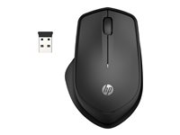 HP 285 Silent - Mus - ergonomisk - optisk - trådløs - 2.4 GHz - USB trådløs mottaker 6G4E6AA