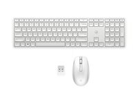 HP 655 - Tastatur- og mussett - full size - trådløs - 2.4 GHz - hvit 860P8AA
