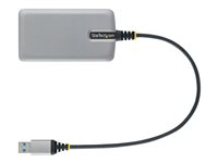 StarTech.com 3-Port USB Hub with Ethernet, 3x USB-A Ports, Gigabit Ethernet RJ45, USB 3.0 5Gbps, Bus-Powered, USB Hub w/ GbE and 1ft/30cm Long Cable, Portable Laptop USB Hub - USB Expansion Hub w/ Ethernet Adapter (5G3AGBB-USB-A-HUB) - Hub - 3 x USB 3.2 Gen 1 + 1 x mikro-USB + 1 x 10/100/1000 - stasjonær 5G3AGBB-USB-A-HUB