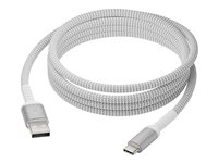 dbramante1928 re-charge - USB-kabel - USB (hann) til 24 pin USB-C (hann) - USB 2.0 - 2.5 m - flettet kabel, opptil 36 W kraftoverføring, 100 % resirkulert plast CB25ACGR7118