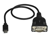 StarTech.com USB C to Serial Adapter Cable with COM Port Retention, 16" (40cm) USB Type C to RS232 (DB9) Serial COM Port Converter Cable, For PLCs, Scanners, Printers, Windows/macOS/Linux - Up to 921.6 Kbps Baud (ICUSB232PROC) - USB / seriell-kabel - DB-9 (hann) til 24 pin USB-C (hann) - 40 cm - svart ICUSB232PROC