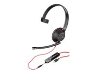 Poly Blackwire C5210 - Blackwire 5200 series - hodesett - on-ear - kablet - USB-C, 3,5 mm jakk - svart - Certified for Microsoft Teams, Certified for Skype for Business, Cisco Jabber Certified, Avaya Certified 805H4AA