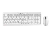 CHERRY STREAM DESKTOP RECHARGE - Tastatur- og mussett - trådløs - 2.4 GHz - Pan Nordic - tastsvitsj: CHERRY SX - blekgrå JD-8560PN-0