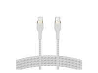 Belkin BoostCharge - USB-kabel - 24 pin USB-C (hann) til 24 pin USB-C (hann) - 2 m - hvit CAB011BT2MWH
