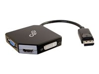 C2G DisplayPort to HDMI, VGA, DVI Adapter Converter - M/F - Videokonverter - DVI, HDMI, VGA - DVI, HDMI, VGA - svart 54340