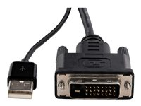 StarTech.com DVI to DisplayPort Adapter - USB Power - 1920 x 1200 - DVI to DisplayPort Converter - Video Adapter - DVI-D to DP (DVI2DP2) - Video adapter - dobbeltlenke - DVI-D (hann) til DisplayPort (hunn) - USB-strøm DVI2DP2