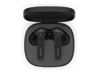 Belkin SoundForm Flow - True wireless-hodetelefoner med mikrofon - i øret - Bluetooth - aktiv støydemping - svart AUC006BTBK