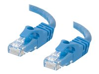 C2G Cat6 Booted Unshielded (UTP) Network Patch Cable - Koblingskabel - RJ-45 (hann) til RJ-45 (hann) - 5 m - UTP - CAT 6 - formstøpt, uten hindringer, flertrådet - blå 83390