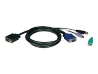 Eaton Tripp Lite Series 6ft USB / PS2 Cable Kit for KVM Switches B040 / B042 Series KVMs 6' - Tastatur / video / musekabelsett (KVM) - 1.8 m - formstøpt P780-006