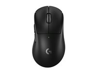 Logitech G PRO X SUPERLIGHT 2 DEX - Mus - ergonomisk - høyrehendt - optisk - 5 knapper - trådløs, kablet - 2.4 GHz, USB - svart 910-007357