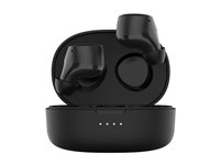 Belkin SoundForm Bolt - True wireless-hodetelefoner med mikrofon - i øret - Bluetooth - svart - for Apple iPhone 14, 14 Plus, 14 Pro, 14 Pro Max; Samsung Galaxy S22 5G, S22 Ultra 5G, S22+ 5G AUC009BTBLK