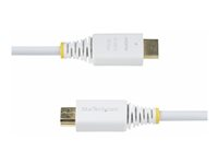 StarTech.com 6ft (1.8m) Premium Certified High Speed HDMI Cable, 4K60Hz - Premium High Speed - HDMI-kabel med Ethernet - HDMI hann til HDMI hann - 1.8 m - skjermet - hvit - passiv, 4K60Hz UHD-støtte, 2K 144Hz støtte, HDR10-støtte HDMI2-CABLE-4K60-6FW
