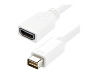 StarTech.com Mini DVI to HDMI Video Adapter for Macbooks and iMacs- M/F - MacBook Mini DVI Adapter - Mini DVI to HDMI Cable (MDVIHDMIMF) - Video adapter - mini-DVI hann til HDMI hunn - 20 cm - hvit - for P/N: HDMIROTMM6 MDVIHDMIMF