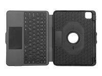 Targus Versavu - Tastatur og folioveske - med styrepute - bakbelysning - trådløs - Bluetooth 5.0 - QWERTZ - Tysk - svart THZ967DE