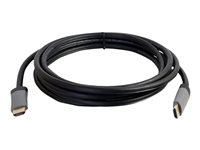 C2G 25ft 4K HDMI Cable with Ethernet - High Speed - In-Wall CL-2 Rated - HDMI-kabel med Ethernet - HDMI hann til HDMI hann - 7.62 m - skjermet - svart - 4K-støtte 50633