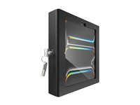 Compulocks iPad Pro M4 11" (2024), Apex Enclosure Swing Wall Mount - Monteringssett (stativ, hus, veggmontering) - for nettbrett - låsbar - metallramme - svart - skjermstørrelse: 11" - veggmonterbar - for Apple 11-inch iPad Pro M4 Wi-Fi, M4 Wi-Fi + Cellular 827B11PAPX4B