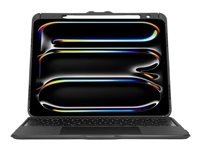 Targus Versavu - Tastatur og folioveske (tastaturetui) - med styrepute - bakbelysning - trådløs - Bluetooth 5.0 - QWERTY - Storbritannia - svart - for Apple 13-inch iPad Pro M4 Wi-Fi, M4 Wi-Fi + Cellular THZ989UK